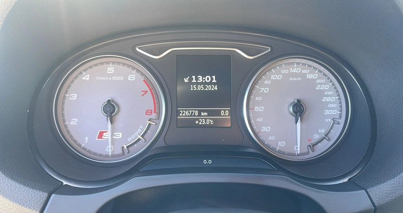 Audi S3 cena 28850 przebieg: 226778, rok produkcji 2014 z Rakoniewice małe 232